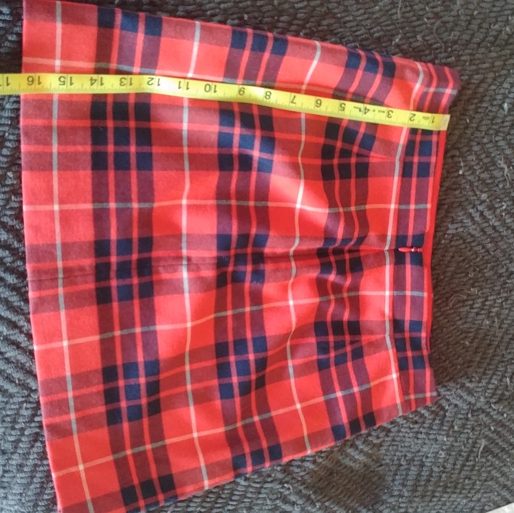 J. Crew Plaid Tartan Mini A line Skirt Zip Back - Picture 5 of 6